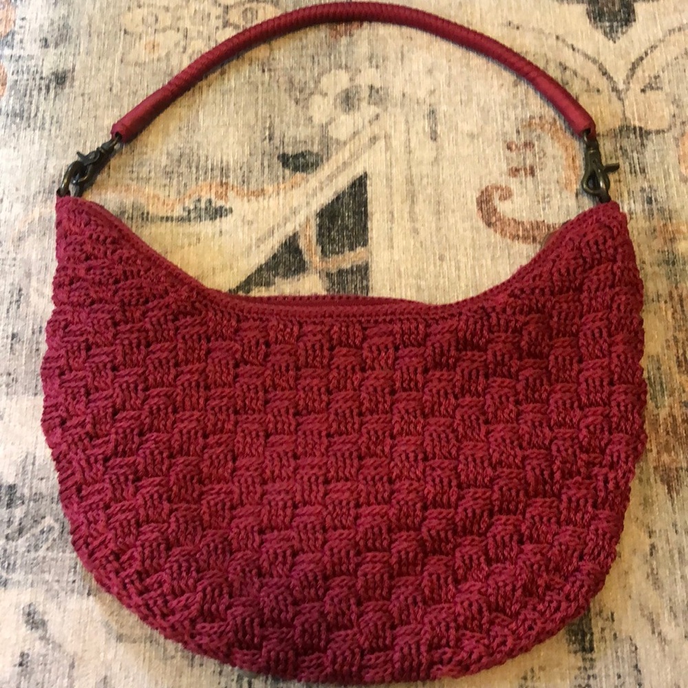 The Sak Red Crochet Shoulder Bag